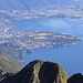 Blick auf das Maggiadelta (unten Ascona, oben Locarno)