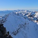 Le Tarent (2548,0m): Die prächtige Aussicht vom Nordgrat unterhalb vom Gipfel zum gegenüber liegenden Châtillon (2478m).