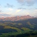 Alpenglühen der Alpsteinkette im Sommer  - schöner gehts kaum