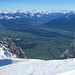 Ausblick vom Roslenfirst nach Feldkirch und viele Vorarlberger Gipfel.