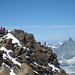 Der Gipfel der Dufourspitze. Rechts das Matterhorn.