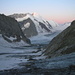 am Morgen beim Aufstieg zum Grüneckhorn: das Aletschhorn im Morgenlicht
