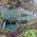 ....es hier abgeleitet wird. Wasserfassung für das noch funktionierende Kleinkraftwerk