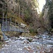 Kurze Hängebrücke über den Morgetenbach