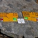 Wegweiser in der Bocca de Rogna (2400m).