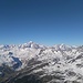 am Gipfel; Blickrichtung Nord zum Mont Blanc (Mitte links)