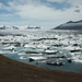 Gli iceberg si staccano dal ghiacciaio Breidamerkurjökull