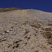 View back up after surfing down on the scree.