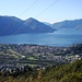Lago Maggiore, am Ufer Ascona, am rechten Bildrand Losone