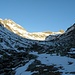 Aufstieg im Val Milà. Die Schneegrenze war auf ca.1700m