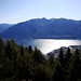 Lago Maggiore, Maggia-Delta, Gambarogno von der Aussichtsplattform auf dem Cardada