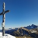 Gipfelkreuz des Türtschhorns mit Hohem Ifen, Zafernhorn, Zitterklapfen und Hochschere