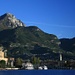 Blick am nächsten Morgen von Riva auf den Monte Misone; schön ist der Südgrat zu sehen