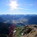 Gipfelblick nach Österreich ins gar nicht winterliche Lechtal - einfach nur schön<br />(die Ortschaft ist vermutlich Reutte)
