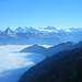 Blick aus der Seilbahn aufs Nebelmeer