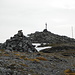 Almost there - the cross at the summit of Ortstock 2717 m.