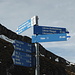 Signpost at Rossstocklücke.