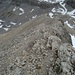 Der Abstieg zum Col des Outannes (im Hintergrund die Pointe de la Plaine Morte)