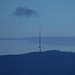 Angetelt:  Ochsenkopfgipfel mit dem 190m hohen Fernsehturm des Bayrischen Rundfunks