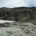 The summit of Chli Chärpf. There is a bit of climbing needed before I get there. The blue/white trail marks are on the right side in this picture.