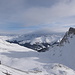 Auf dem Abstieg vom Furggahorn: Blick über die Maienfelder Furgga in die Davoser Landschaft