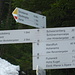 Schild oberhalb Schuttannen Richtung Ebnit