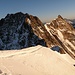 Blick rüber zu den Grenz Gipfeln und den Höchsten der Schweiz Alpen