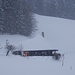 Chuderhütte: originell umgebaut - jetzt besonders auffallend im Schneetreiben