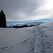 Der Trail ist viel von Skitouren- und Schneeschuhgänger benützt
