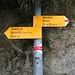 <br />Sachliche Information:<br /><br />Es gibt weder in Gnosca noch sonst irgendwo ein beschriftetes Wegzeichen für die Alpe di Ròscera.<br />Aber die Alpe di Ròscera ist trotzdem nicht schwer zu finden, <br />weil die ganze Strecke auf der Landeskarte eingezeichnet und entweder weiss-rot-weiss <br />oder mit roten Punkten auf Baumstämmen oder Steinen markiert ist.