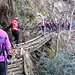 Su passerelle di legno