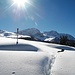 Rongg auf 1690m in tief verschneiter Landschaft und angenehmen Temperaturen