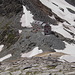 Klein Allalin (3070 m), Blick zur Britanniahütte