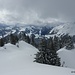 Links zurück zum Grat, rechts zum Couloir W.