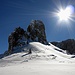 Hasenflüeli. Rechts geht's zum Couloir.