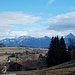 Ansehnlicher Blick in die Ammergauer Alpen vom Parkplatz in Kappel