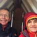 Selfie im Holzhüttchen - welches uns als guter Windfang diente