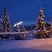 Skihügel Ylläs bei Nacht