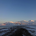 Sonne auf Svalbard's Gipfeln