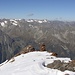 Gipfelblick mit Ruderhofspitze (links)