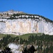 Da oben auf der Ebenalp war Endstation der Wanderung - unterhalb der Felswand das Berggasthaus Aescher