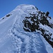 Aroser Rothorn Nordwestgrat: <br /><br />Gratimpressionen - Unterwegs am ersten steilen Grataufschwung.