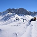 Skitourengruppe vom DAV auf dem Eggberg.