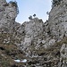 Die beiden Kamine im Haggenspitz-Aufstieg, wir nahmen den linken