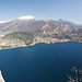 Nordende des Sees, links Riva, rechts Torbole
