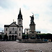 Manaus - Kirche und Platz (praça) São Sebastião <br />Das bronzene Monster im Vordergrund heisst 'Abertura dos Portos'