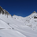 Rückblick zum Oberalp - die Abstiegsspur ist deutlich zu erkennen