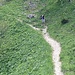 Steiler Weg hinauf zum Col de la Croix
