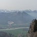 Blick vom Kitzstein in die bayerischen Voralpen über dem Inntal
