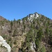 Abstieg Route ab Pkt. 1034 (Felsspitze), nach links den Felsen entlang zum Harzergraben, im Rückblick
